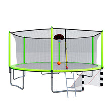 SkyBound SkySoar 16ft Outdoor Trampoline With Enclosure Net in Green