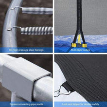 B2B 10FT Recreational Trampoline with Safe Enclosure Net Waterproof Jumping Mat,Simple Ladder,Max Weight Capacity 661 LB for 3-4 Kids,Blue -