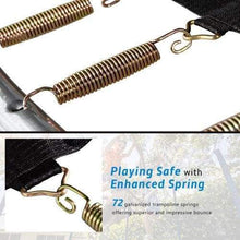 B2B 12FT Trampoline for Kids with Safety Enclosure Net Ladder and 8 Wind Stakes Round Outdoor Recreational Trampoline - SW000040AAC - Round