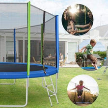 B2B 14FT Trampoline for Kids with Safety Enclosure Net Ladder and 8 Wind Stakes Round Outdoor Recreational Trampoline - SW000037AAC - Round