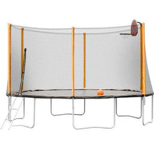 B2B 14FT outdoor garden powder-coated trampoline with basketball hoop ladder and enclosure - W550S00001 - Round Trampolines