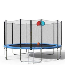 B2B 15 FT Round Trampoline with Safety Enclosure Basketball Hoop and Ladder - SM000020CAA - Round Trampolines