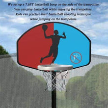 B2B 15 FT Round Trampoline with Safety Enclosure Basketball Hoop and Ladder - SM000020CAA - Round Trampolines