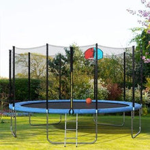 B2B 15 FT Round Trampoline with Safety Enclosure Basketball Hoop and Ladder - SM000020CAA - Round Trampolines