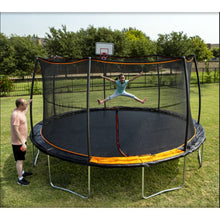 Jumpking 15’ TRAMPOLINE 7 LEGS / 7 POLES WITH UNIVERSAL BASKETBALL HOOP - JK157P3UBHC2 - Round Trampolines