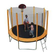 SkyBound SkySoar 15ft Outdoor Trampoline With Enclosure Net in Orange