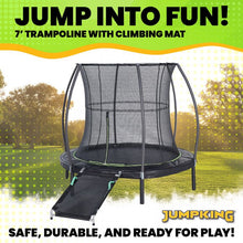 JumpKing® 7ft Round Trampoline with Jumping Mat ramp - JK7R