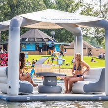 Aquaglide Ohana Lounge on a lake, people around