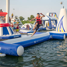 Person jumping off an Aquaglide I-BEAM 20
