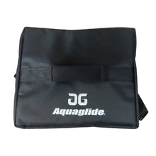 Black bag with Aquaglide logo on a white background