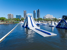 The Aquaglide La Jefa TR floating on the lake.