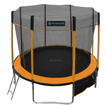 SkyBound SkySoar 14ft Outdoor Trampoline With Enclosure Net in Orange