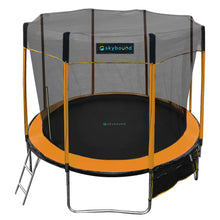 SkyBound SkySoar 12ft Outdoor Trampoline With Enclosure Net in Orange