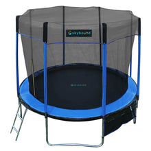 SkyBound SkySoar 14ft Outdoor Trampoline With Enclosure Net in Blue