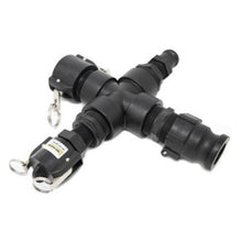 Black plastic connector with keys on a white background