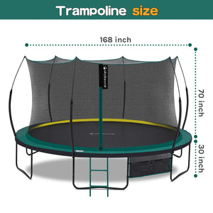 SkyBound Springless Trampoline - 14 FT