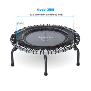 JumpSport Folding Fitness Trampolines | 44" Model 550f Pro 4-knot Adjustable