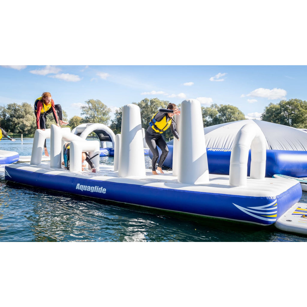 Inflatable Blockades Bouncy Trampolines - Aquaglide Blockade 20 Obstacle Course - 585219101