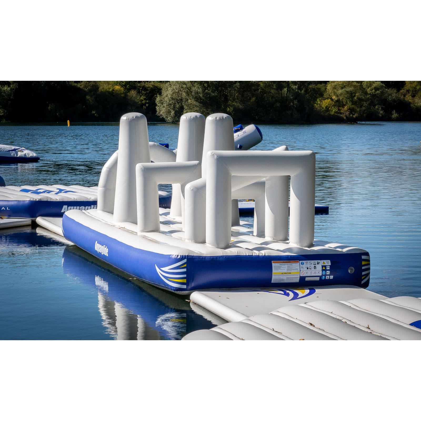 Inflatable Blockades Bouncy Trampolines - Aquaglide Blockade 20 Obstacle Course - 585219101