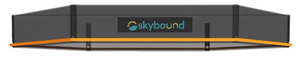 SkyBound SkySoar 15ft Outdoor Trampoline With Enclosure Net in Orange