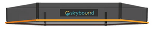 SkyBound SkySoar 14ft Outdoor Trampoline With Enclosure Net in Orange