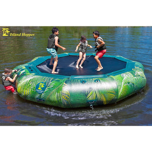 Island Hopper 15’ Water Bouncer Lakeside Graphics Series - Water Trampolines