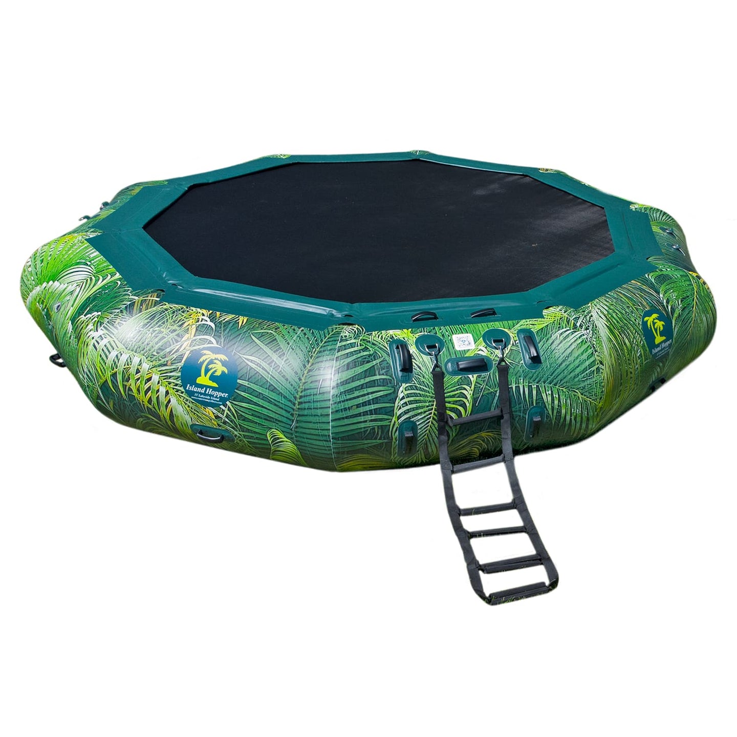 Island Hopper 15’ Water Bouncer Lakeside Graphics Series - Water Trampolines