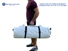 Folded Island Hopper Mini Mate Inflatable Boat Dock 10 x 3 ft Slim Dock Platform