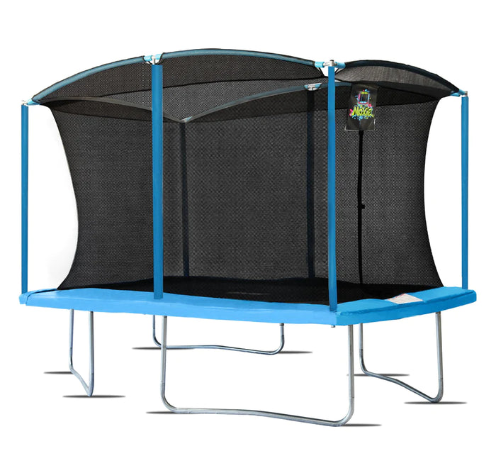 Upper Bounce Machrus Moxie 8 x 12 FT Rectangular Outdoor Trampoline Set with Premium Safety Enclosure Model MXRTG03-812-CB