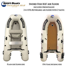 Inflatable boat with plain air floor and EVA teak decking side