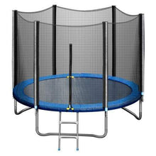 B2B 10FT Recreational Trampoline with Safe Enclosure Net Waterproof Jumping Mat,Simple Ladder,Max Weight Capacity 661 LB for 3-4 Kids,Blue -