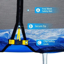 B2B 10FT Recreational Trampoline with Safe Enclosure Net Waterproof Jumping Mat,Simple Ladder,Max Weight Capacity 661 LB for 3-4 Kids,Blue -
