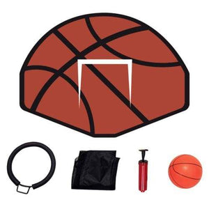 B2B 12FT Trampoline with Basketball Hoop-Kids Trampoline with Trampoline Accessories: Trampoline Ladder Safety Trampoline Net Spring Cover 