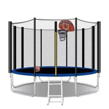 B2B 12FT Trampoline with Basketball Hoop-Kids Trampoline with Trampoline Accessories: Trampoline Ladder Safety Trampoline Net Spring Cover 