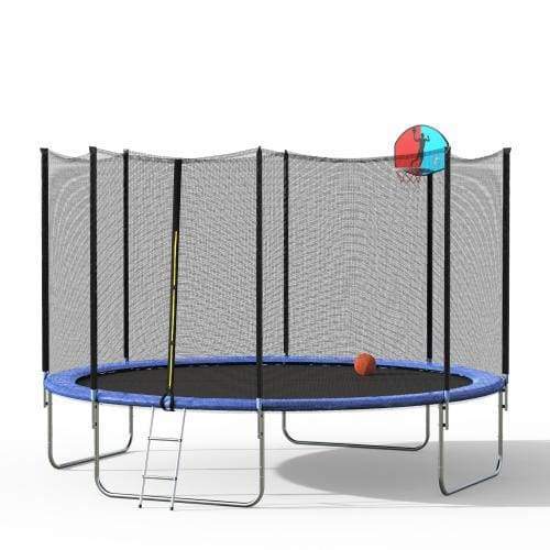 BouncyTrampolines - Double Bounce 12FT Trampoline Safety Enclosure Net - SM000030AAC –