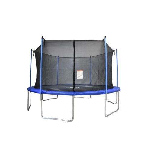 B2B 14 Ft Trampoline with Enclosure Net Outdoor Fitness Trampoline PVC Spring Cover Padding for Children and Adults - W47022815 - Round 