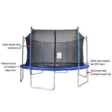 B2B 14 Ft Trampoline with Enclosure Net Outdoor Fitness Trampoline PVC Spring Cover Padding for Children and Adults - W47022815 - Round 