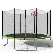 B2B 14-Feet Round Trampoline with Safety Enclosure Basketball Hoop and Ladder - SM000010FAA - Round Trampolines