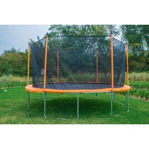 B2B 14 Ft Trampoline with Enclosure Net Outdoor Fitness Trampoline PVC Spring Cover Padding for Children and Adults - W47022814 - Round 