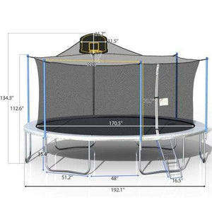 B2B 16FT TRAMPOLINE BLUE - W285S00001 - Round Trampolines