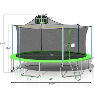 B2B 16FT TRAMPOLINE BLUE - W285S00002 - Round Trampolines