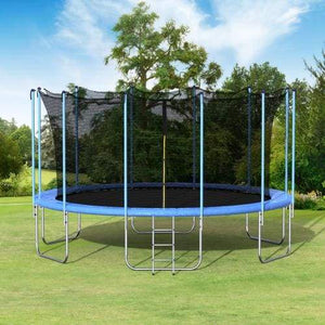 B2B 16FT Round Trampoline with Safety Enclosure Net & Ladder Spring Cover Padding Outdoor Activity - SM000050CAA - Round Trampolines