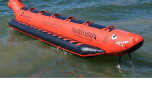 Island Hopper Red Shark Banana Boat 6 Passenger Inline -- RSPVC-6 - Banana Boats