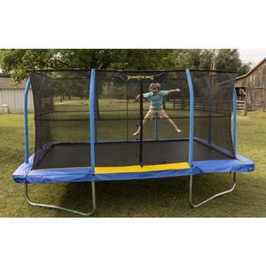 10’ X 15’ JumpKing Rectangular Blue/Yellow Pad Trampoline Combo Model JKRC1015BYC3-DAL