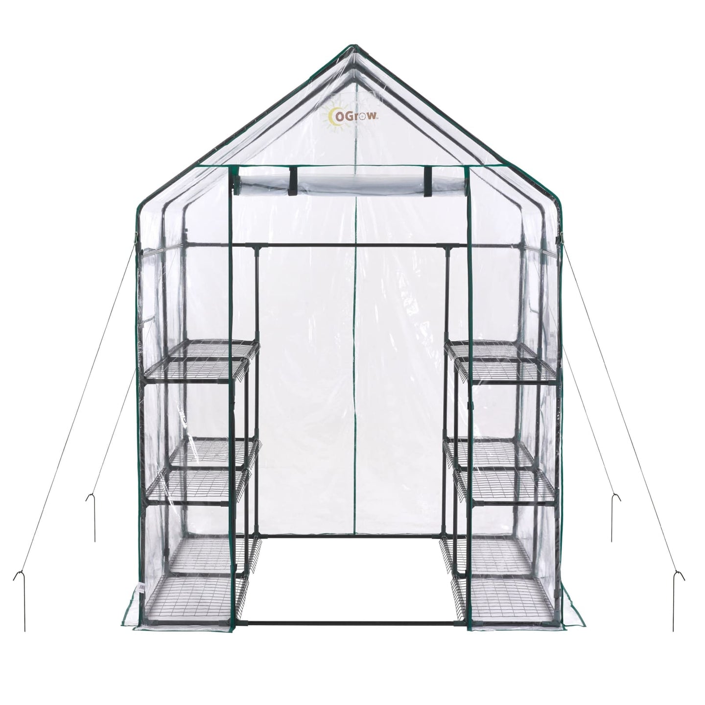 Ogrow Deluxe Walk-In 6 Tier 12 Shelf Portable Greenhouse - Og6868-D - Greenhouses & Accessories