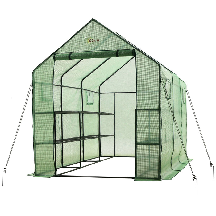 Ogrow Very Spacious - Sturdy Walk-In Portable Garden Greenhouse - Og11767-Pe - Greenhouses & Accessories