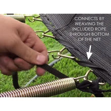 SkyBound 12 Foot Trampoline Net - Fits 12 Foot Frames with 8 Straight Enclosure Poles or 4 Arches - Trampoline Replacements
