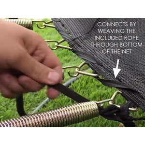 SkyBound 12 Foot Trampoline Net - Fits 12 Foot Frames with 8 Straight Enclosure Poles or 4 Arches - Trampoline Replacements