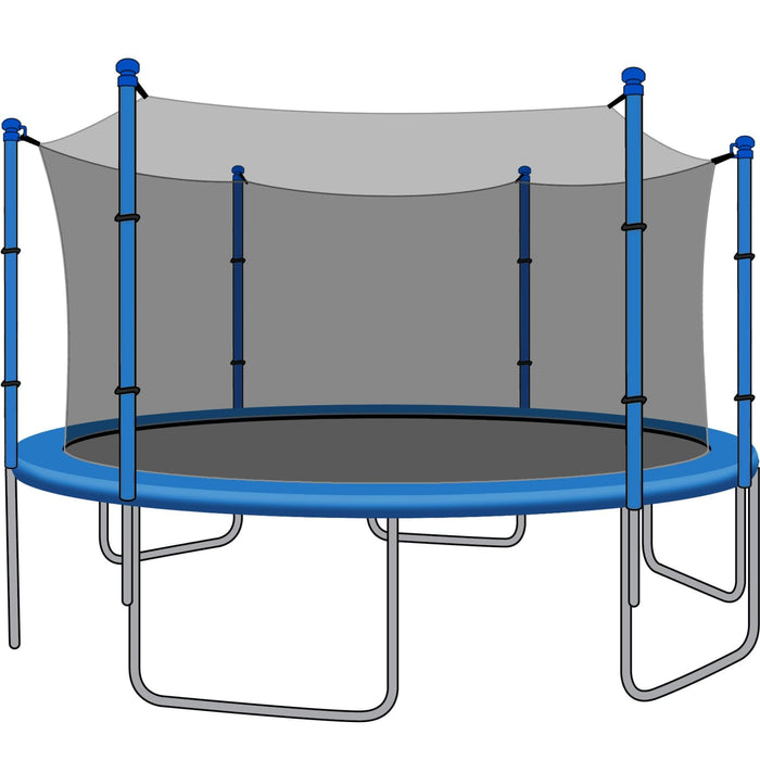 SkyBound 14 Foot Trampoline Net - Fits 14 Foot Frames with 6 Straight Enclosure Poles or 3 Arches - Trampoline Replacements