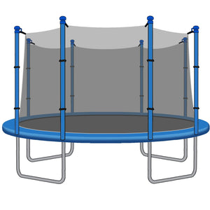 SkyBound 14 Foot Trampoline Net - Fits 14 Foot Frames with 8 Straight Enclosure Poles or 4 Arches - Trampoline Replacements